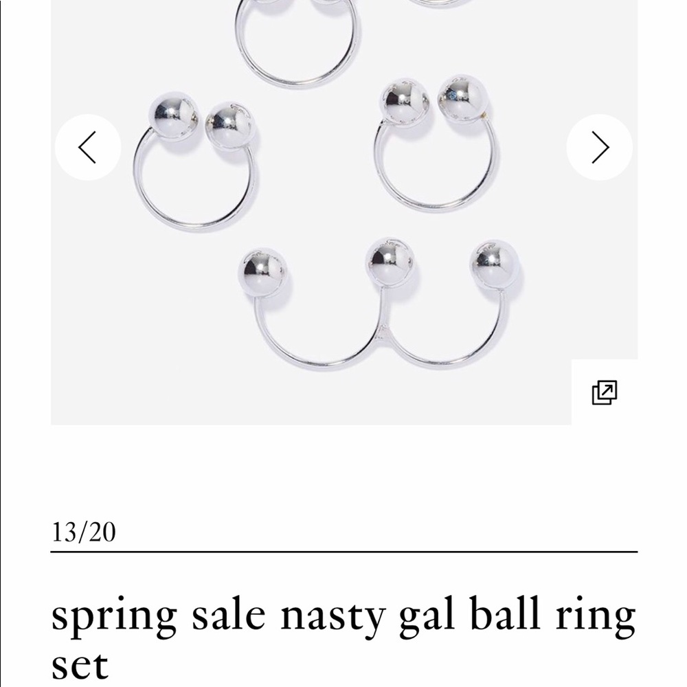 Nasty Gal ring set